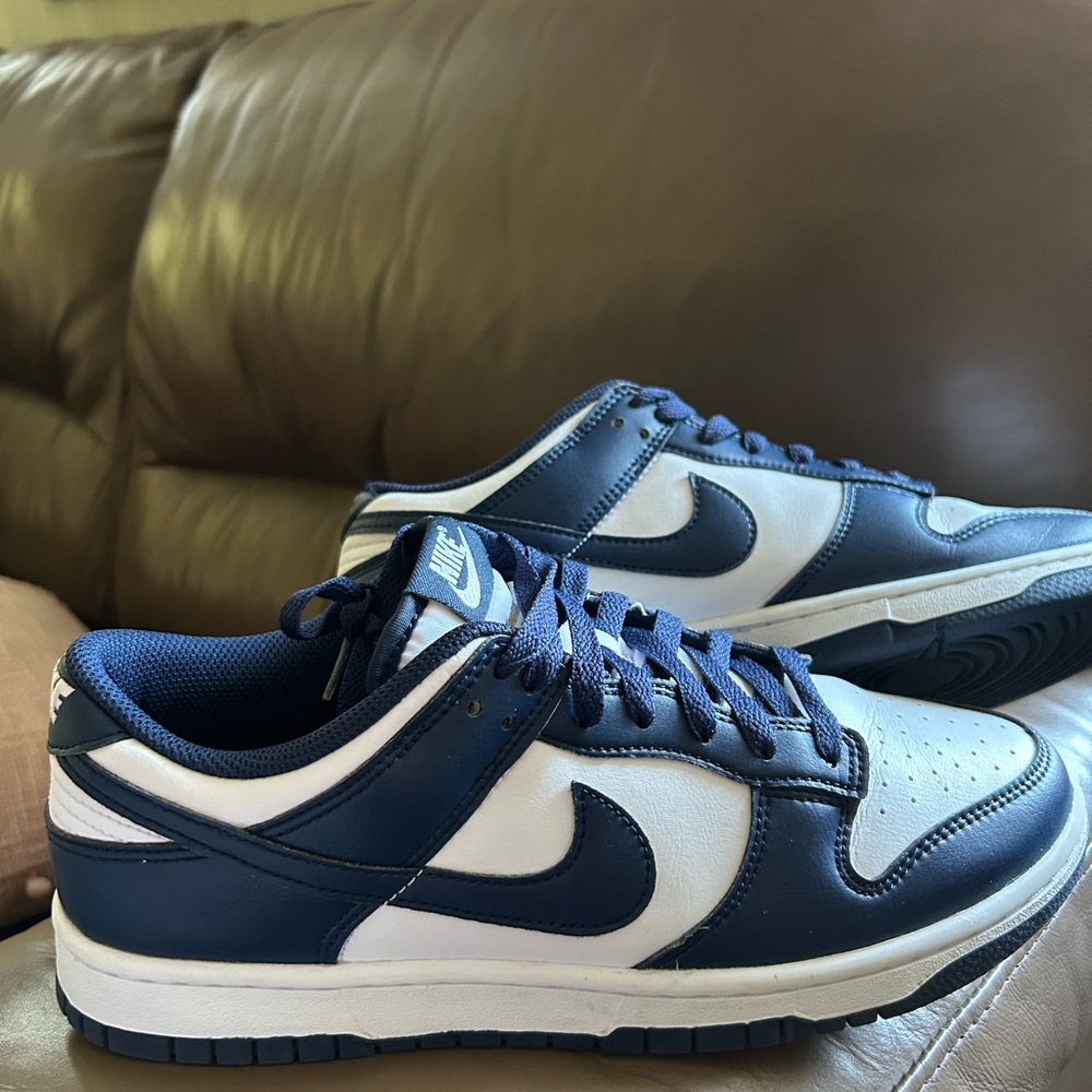Nike Navy and White Low-Top Sneakers